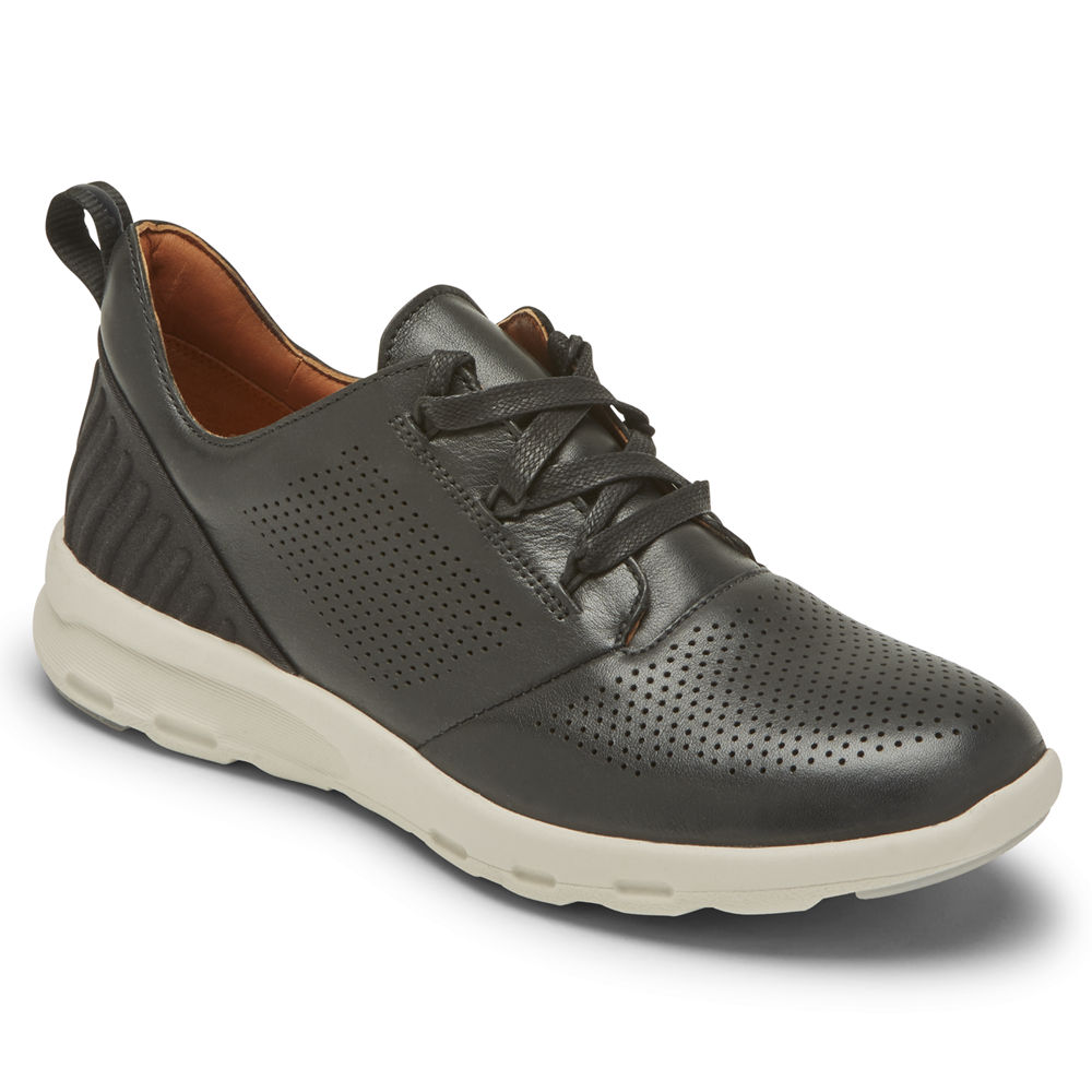 Rockport Womens Sneakers Black - PulseTech Tie - UK 936-DYILWB